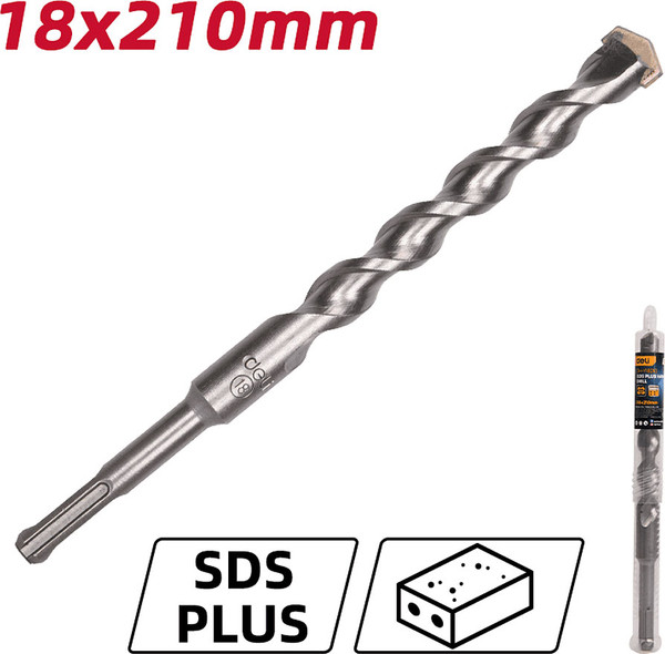 Изображение товара Бур Deli По бетону YS 18x210мм SDS-Plus / EDH-Y18210