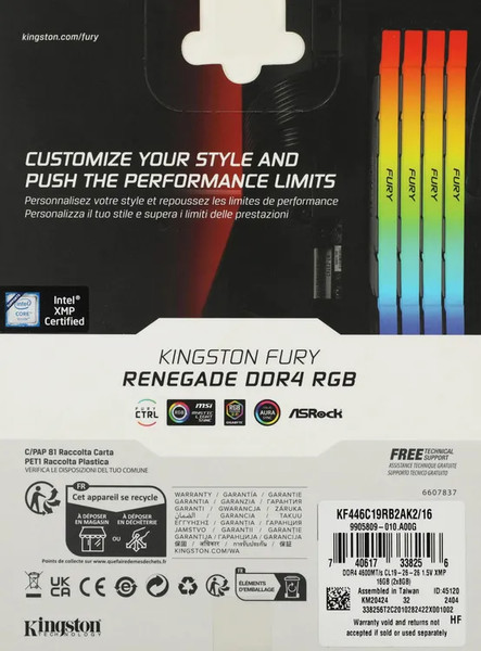 Изображение товара Оперативная память DDR4 Kingston KF446C19RB2AK2/16