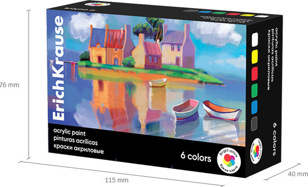 Изображение товара Акриловые краски Erich Krause Art Spirit / 61385 (6цв)