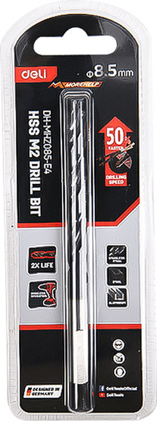 Изображение товара Сверло Deli По металлу RS 8.5мм DIN 338 HSS-TiN / EDH-MHZ085-E4