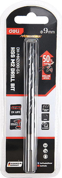 Изображение товара Сверло Deli По металлу RS 9.5мм DIN 338 HSS-TiN / EDH-MHZ095-E4