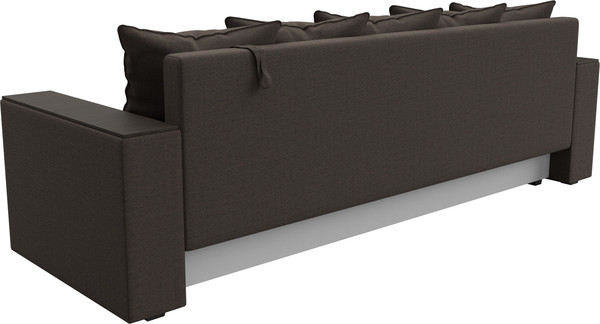 Изображение товара Диван Лига Диванов Дубай Лайт полки слева / 132281L (рогожка Амур 05 коричневый)