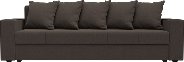 Изображение товара Диван Лига Диванов Дубай Лайт полки слева / 132281L (рогожка Амур 05 коричневый)