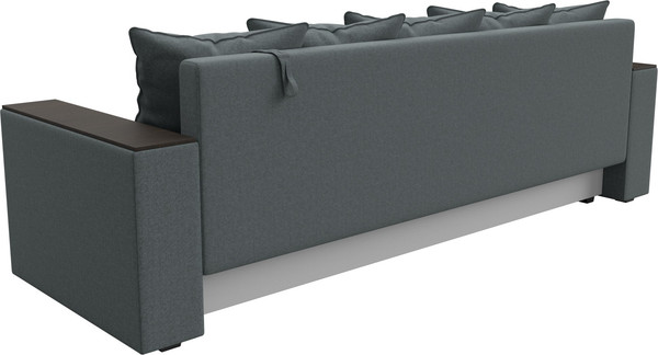 Изображение товара Диван Лига Диванов Дубай Лайт полки слева / 132282L (рогожка Амур 07 серый)