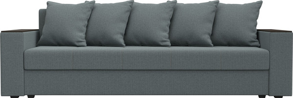 Изображение товара Диван Лига Диванов Дубай Лайт полки слева / 132282L (рогожка Амур 07 серый)