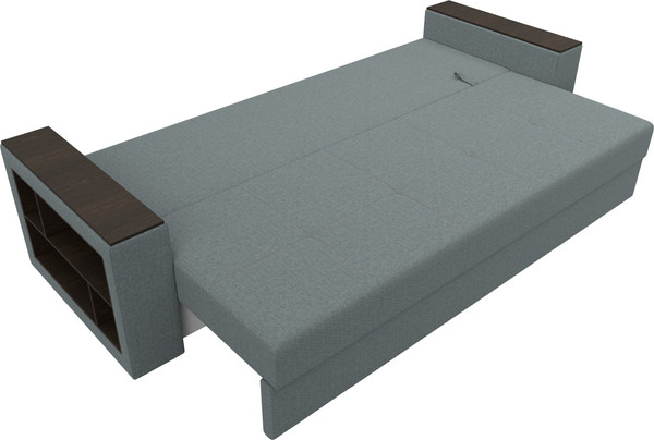 Изображение товара Диван Лига Диванов Дубай Лайт полки слева / 132282L (рогожка Амур 07 серый)