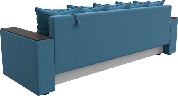 Изображение товара Диван Лига Диванов Дубай Лайт полки слева / 132283L (рогожка Амур 10 голубой)