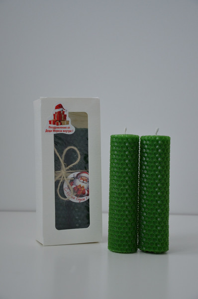 Изображение товара Набор свечей Ozarich Декоративные. Новый Год (2шт, зеленый)