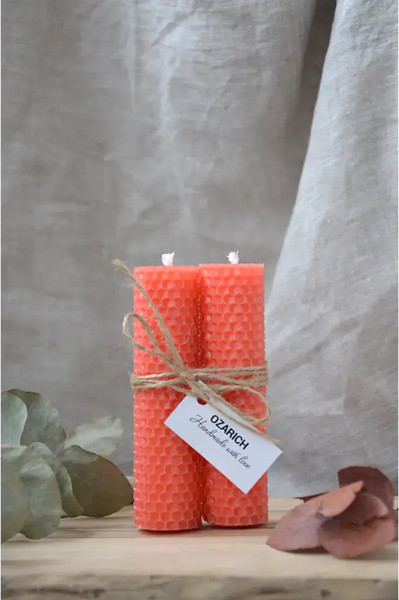 Изображение товара Набор свечей Ozarich Декоративные. С Рождеством (2шт, розовый)