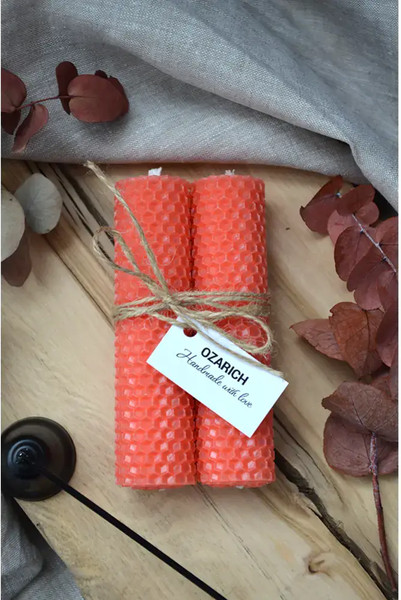 Изображение товара Набор свечей Ozarich Декоративные. С Рождеством (2шт, розовый)