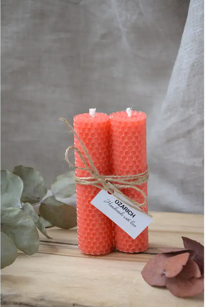 Изображение товара Набор свечей Ozarich Декоративные. С Рождеством (2шт, розовый)