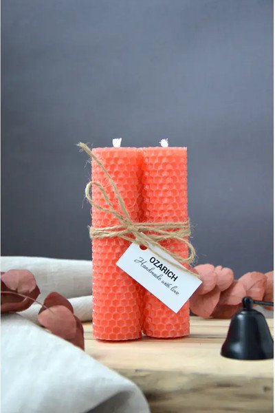 Изображение товара Набор свечей Ozarich Декоративные. С Рождеством (2шт, розовый)