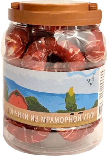 Изображение товара Лакомство для собак Nord Farm Пончики из мраморной утки / NF-TR050 (600г)