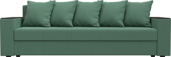 Изображение товара Диван Лига Диванов Дубай Лайт полки слева / 132284L (рогожка Амур 11 зеленый)