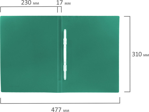 Изображение товара Папка для бумаг Brauberg Office / 222642 (зеленый)