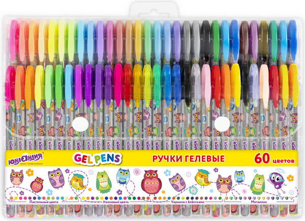 Изображение товара Набор гелевых ручек Юнландия 144452 (60цв)