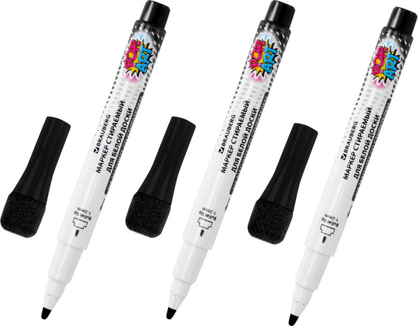 Изображение товара Набор маркеров Brauberg Pop-Art / 152570 (3шт, черный)