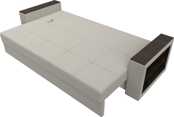 Изображение товара Диван Лига Диванов  Дубай Лайт полки справа / 132280  (рогожка Амур 02 бежевый)