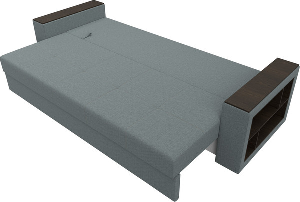 Изображение товара Диван Лига Диванов Дубай Лайт полки справа / 132282 (рогожка Амур 07 серый)