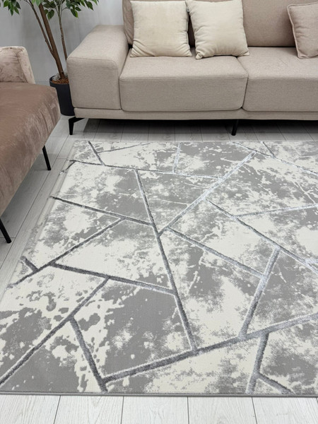 Изображение товара Ковер Radjab Carpet Амальфи Прямоугольник 01518B (2x2.9, C.Grey/Antrasit)