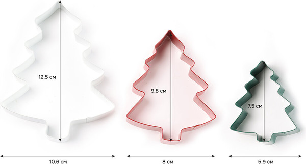 Изображение товара Набор форм для печенья Золотая сказка Новогодние / 592494 (3шт)