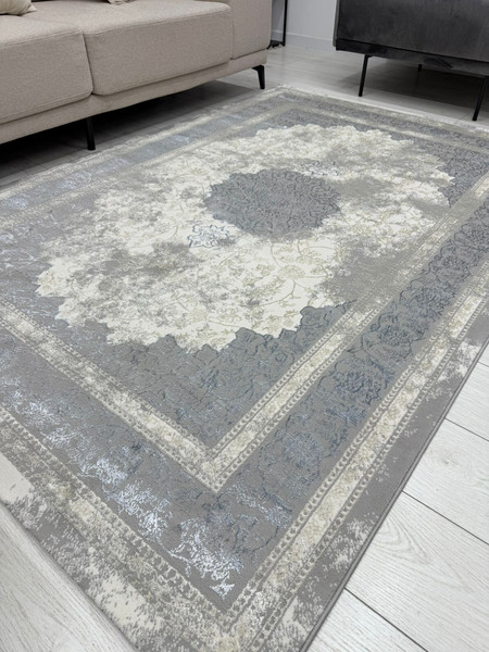 Изображение товара Ковер Radjab Carpet Амальфи Прямоугольник A5000A (2x2.9, Cream/L.Grey)