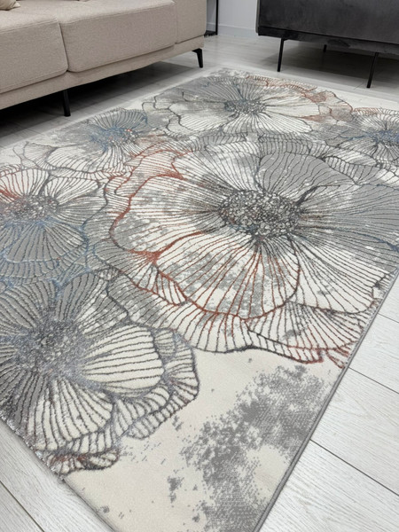 Изображение товара Коврик Radjab Carpet Амальфи Прямоугольник A5777A (1.2x1.8, Cream/L.Grey)