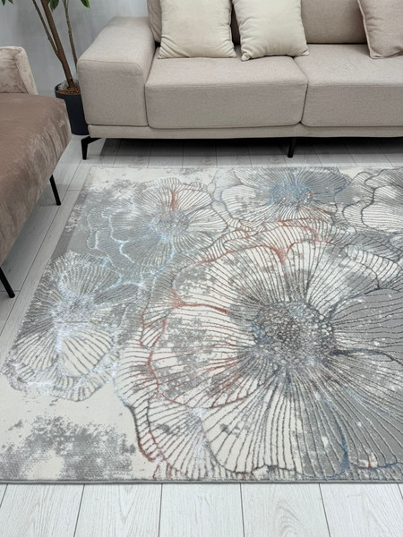 Изображение товара Коврик Radjab Carpet Амальфи Прямоугольник A5777A (1.2x1.8, Cream/L.Grey)