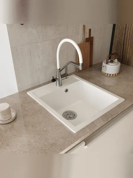 Изображение товара Мойка кухонная Teymi Lori Mini 46х51 / T120129 (белый матовый)