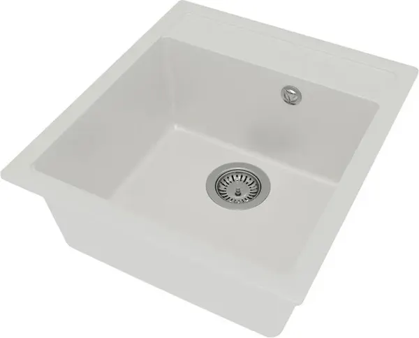 Изображение товара Мойка кухонная Teymi Lori Mini 46х51 / T120129 (белый матовый)