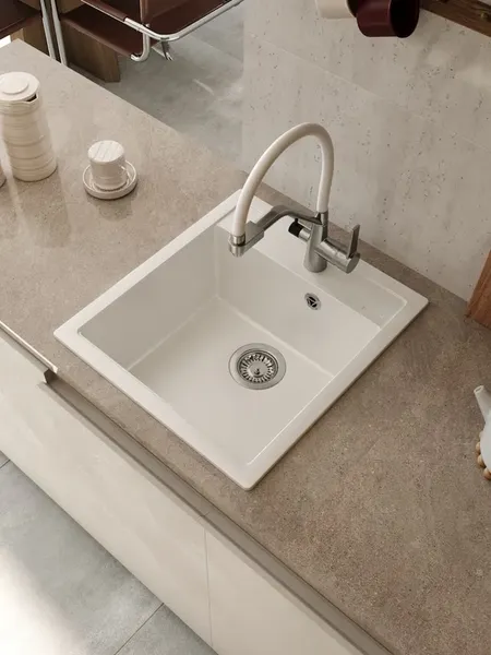 Изображение товара Мойка кухонная Teymi Lori Mini 46х51 / T120129 (белый матовый)