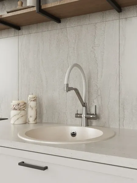 Изображение товара Мойка кухонная Teymi Lori Midi 51х51 / T120127 (бежевый матовый)