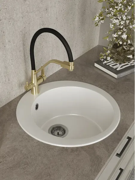 Изображение товара Мойка кухонная Teymi Lori Midi 51х51 / T120125 (белый матовый)