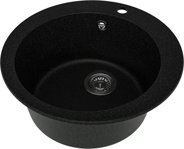 Изображение товара Мойка кухонная Teymi Lori Midi 51х51 / T120124 (черный матовый)