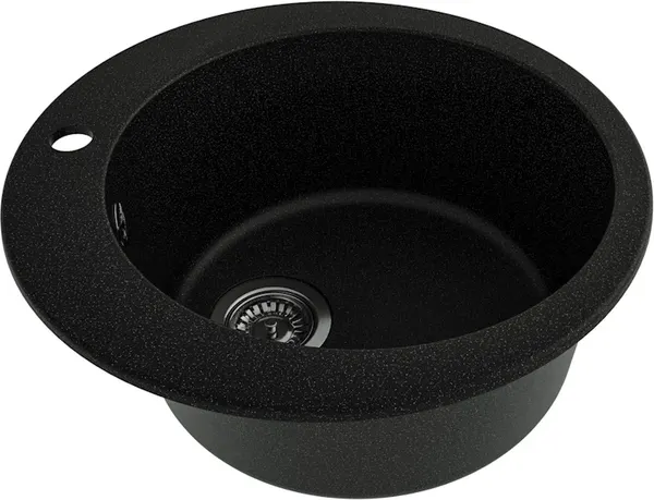 Изображение товара Мойка кухонная Teymi Lori Midi 51х51 / T120124 (черный матовый)