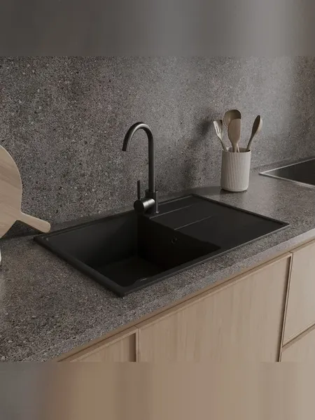 Изображение товара Мойка кухонная Teymi Hanna Smart 74х48 / T120116 (черный матовый)