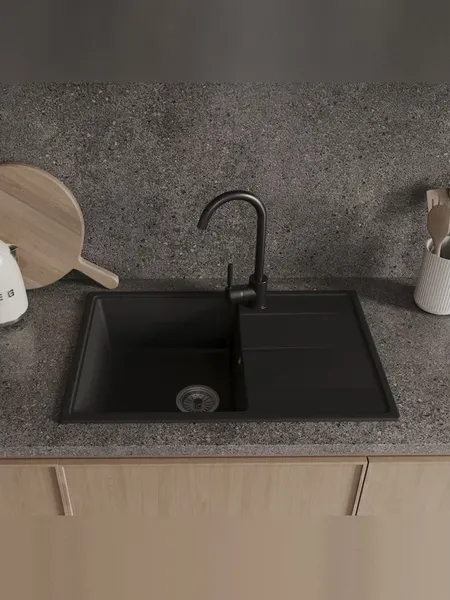 Изображение товара Мойка кухонная Teymi Hanna Smart 74х48 / T120116 (черный матовый)