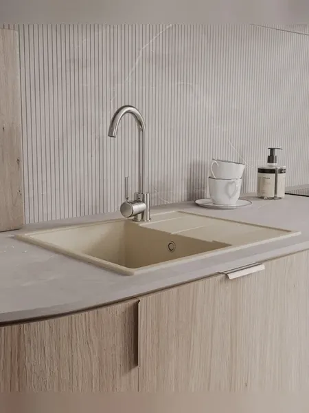 Изображение товара Мойка кухонная Teymi Hanna Smart 62х48 / T120115 (бежевый матовый)