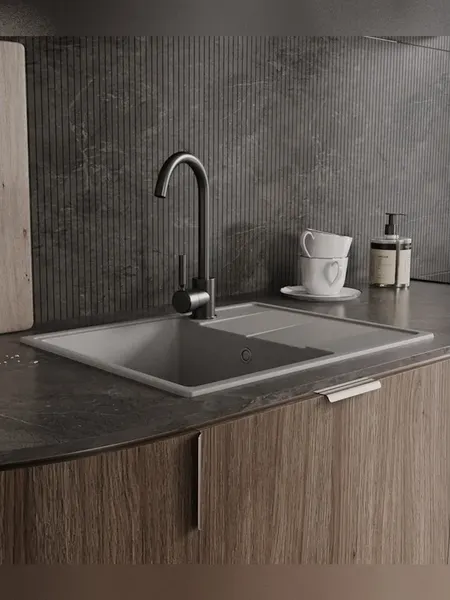 Изображение товара Мойка кухонная Teymi Hanna Smart 62х48 / T120114 (серый матовый)