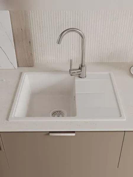 Изображение товара Мойка кухонная Teymi Hanna Smart 62х48 / T120113 (белый матовый)