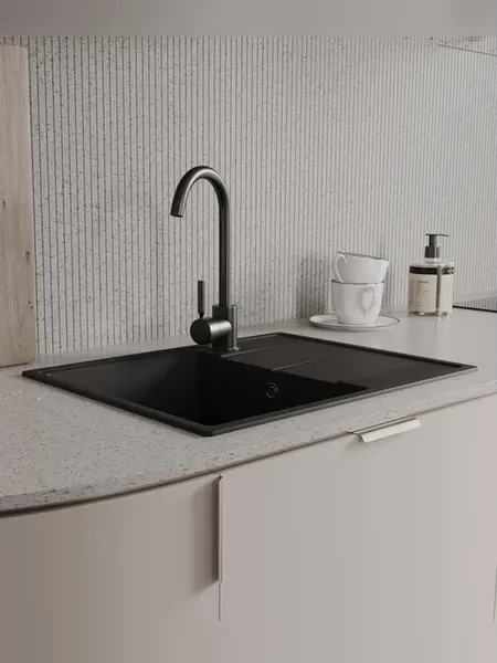 Изображение товара Мойка кухонная Teymi Hanna Smart 62х48 / T120112 (черный матовый)