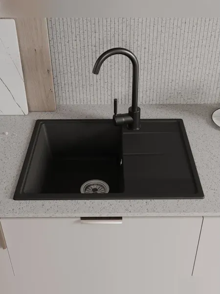 Изображение товара Мойка кухонная Teymi Hanna Smart 62х48 / T120112 (черный матовый)