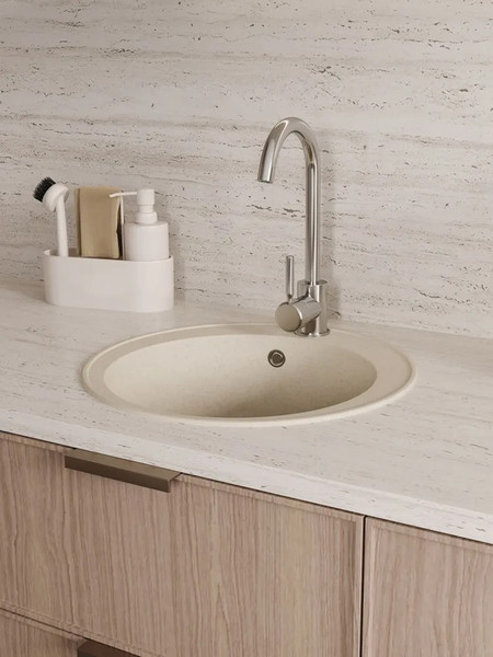Изображение товара Мойка кухонная Teymi Lina Smart D48 / T120106 (бежевый матовый)