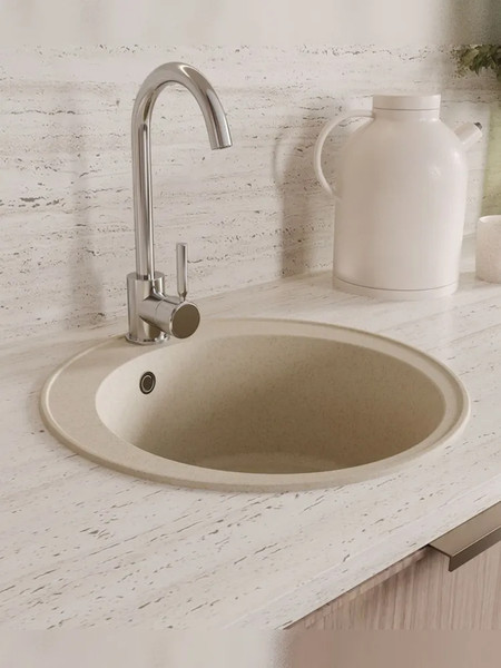 Изображение товара Мойка кухонная Teymi Lina Smart D48 / T120106 (бежевый матовый)