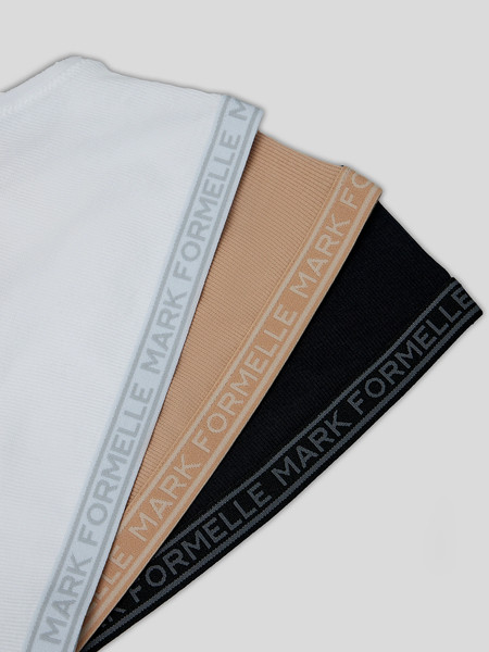 Изображение товара Комплект бюстье для девочек Mark Formelle 517708-3 (р.128-64, белый/обжаренный миндаль/черный)