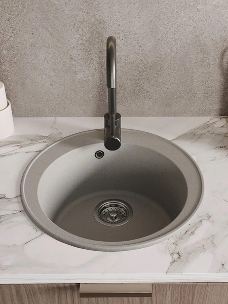 Изображение товара Мойка кухонная Teymi Lina Smart D48 / T120105 (серый матовый)