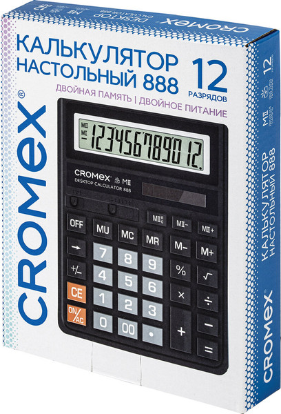 Изображение товара Калькулятор Cromex 271728 (черный)