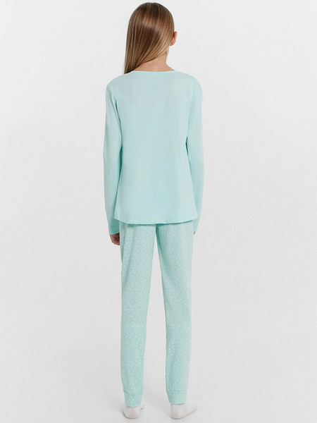 Изображение товара Пижама детская Mark Formelle 567720 (р.158-80, иней/белые снежинки)