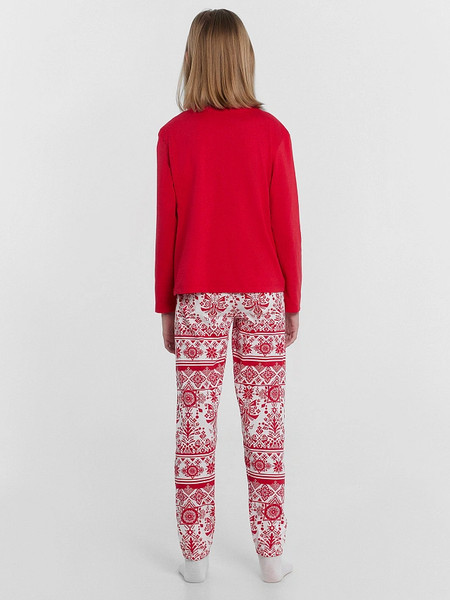 Изображение товара Пижама детская Mark Formelle 567740 (р.104-56, красный/новогодний орнамент)