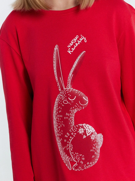 Изображение товара Пижама детская Mark Formelle 567740 (р.104-56, красный/новогодний орнамент)